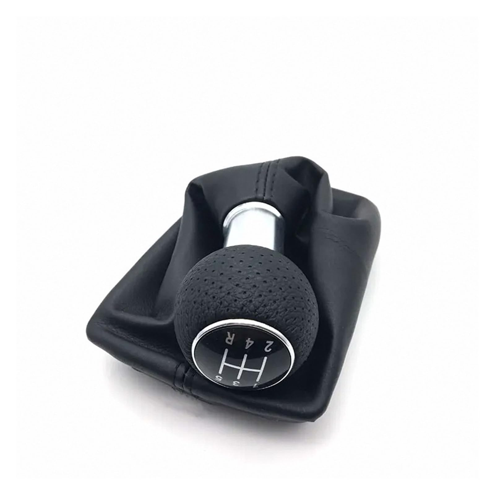 Jsyalmslw 12345R Leather For A4 8E B6 B7 2000-2008 Shift Knob Black Style