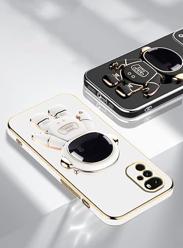 Miniatura 2 de Compatible con Motorola Moto G22 Funda con chapado creativo astronauta caricatura rosa, para Motorola Moto G22 Funda de teléfono de silicona a