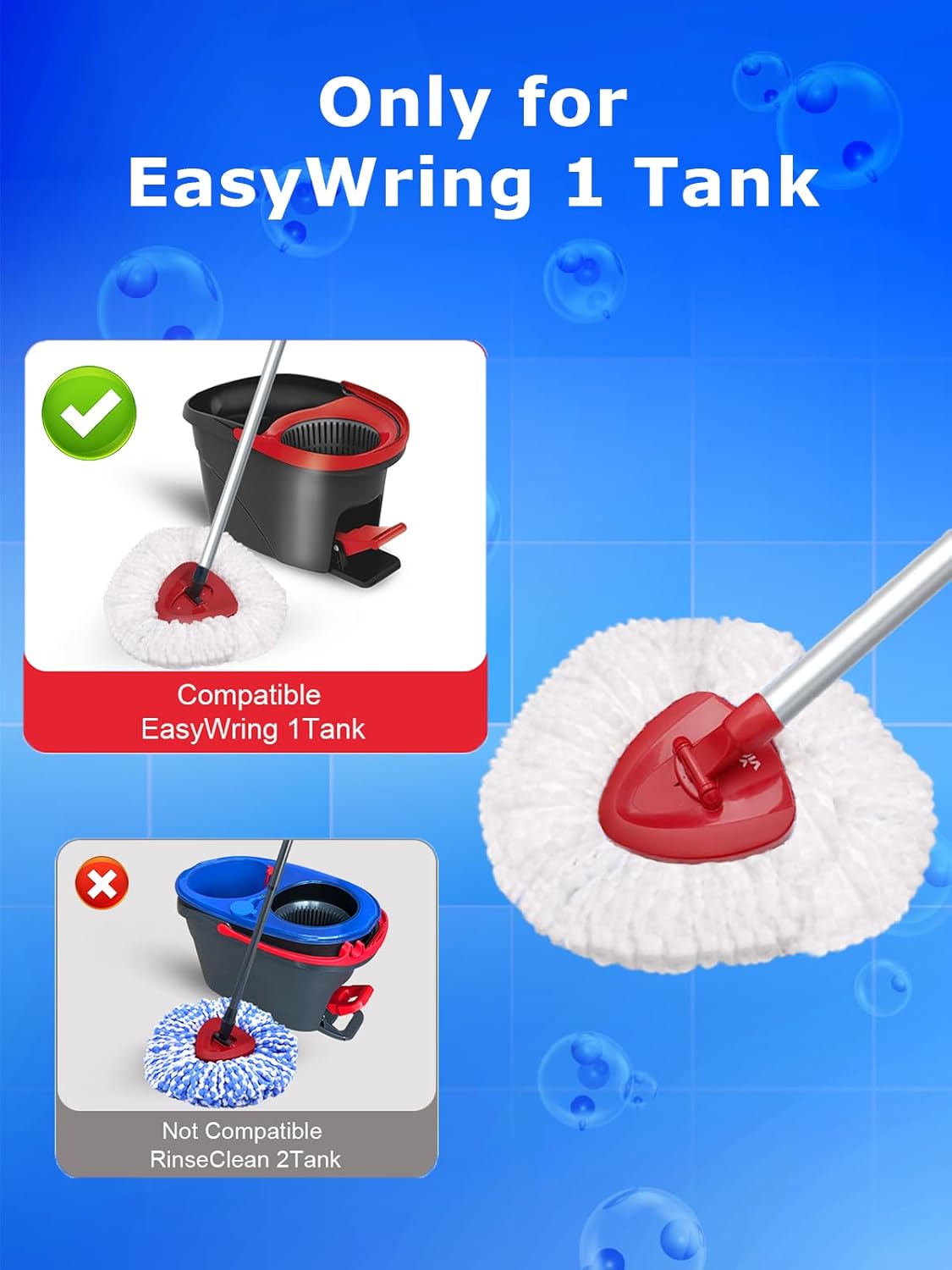 Revitalize Your Cleaning Routine: 4 Pack Mop Head Replacements for O-Cedar EasyWring