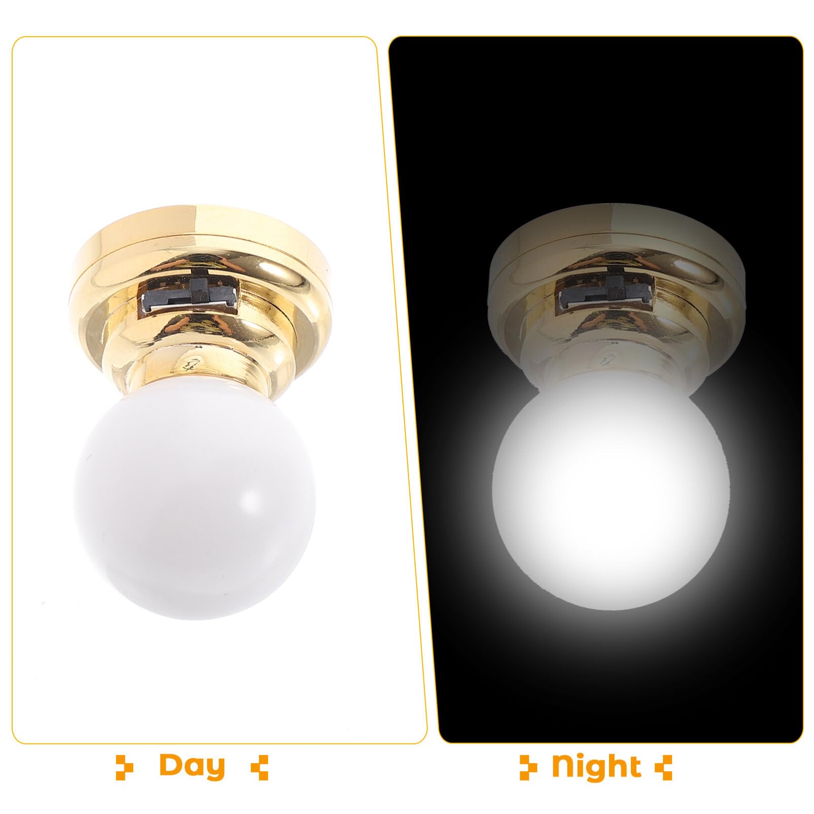 Plafonnier Miniature Pour Maison De Poupée - Lumière De Décoration En Plastique - Taille 3x3x1,5 Cm - 12