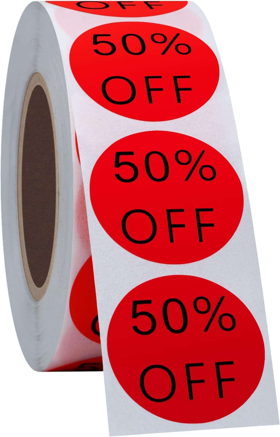 500 pcs Pruduct Stickers Red Round Product Labels for Retail Stores Supermarkets (50%, 1 inch)