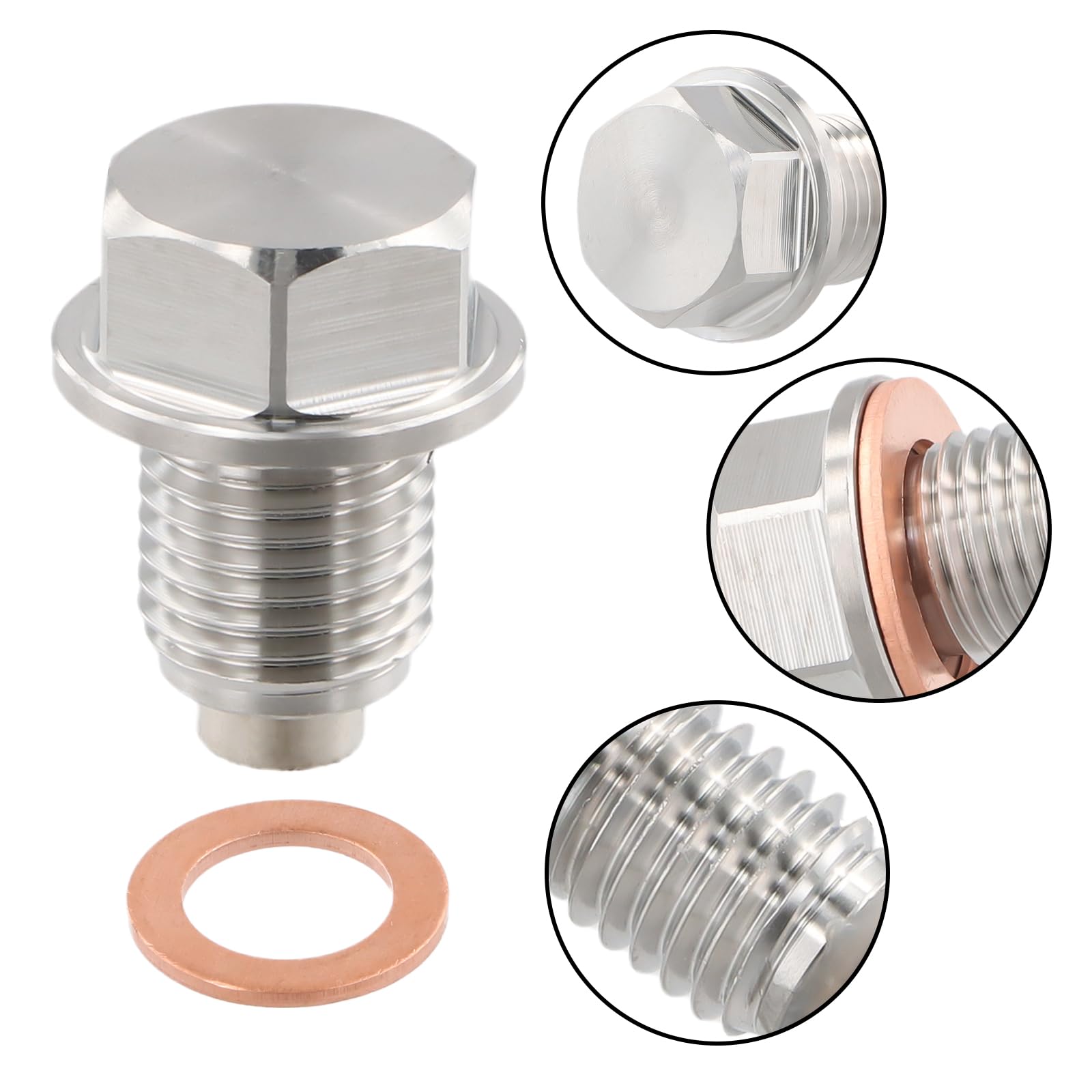 Magnetische Ölablassschraube M12 X 1.75 - Aluminium Ölwannenschraube Mit Magnet