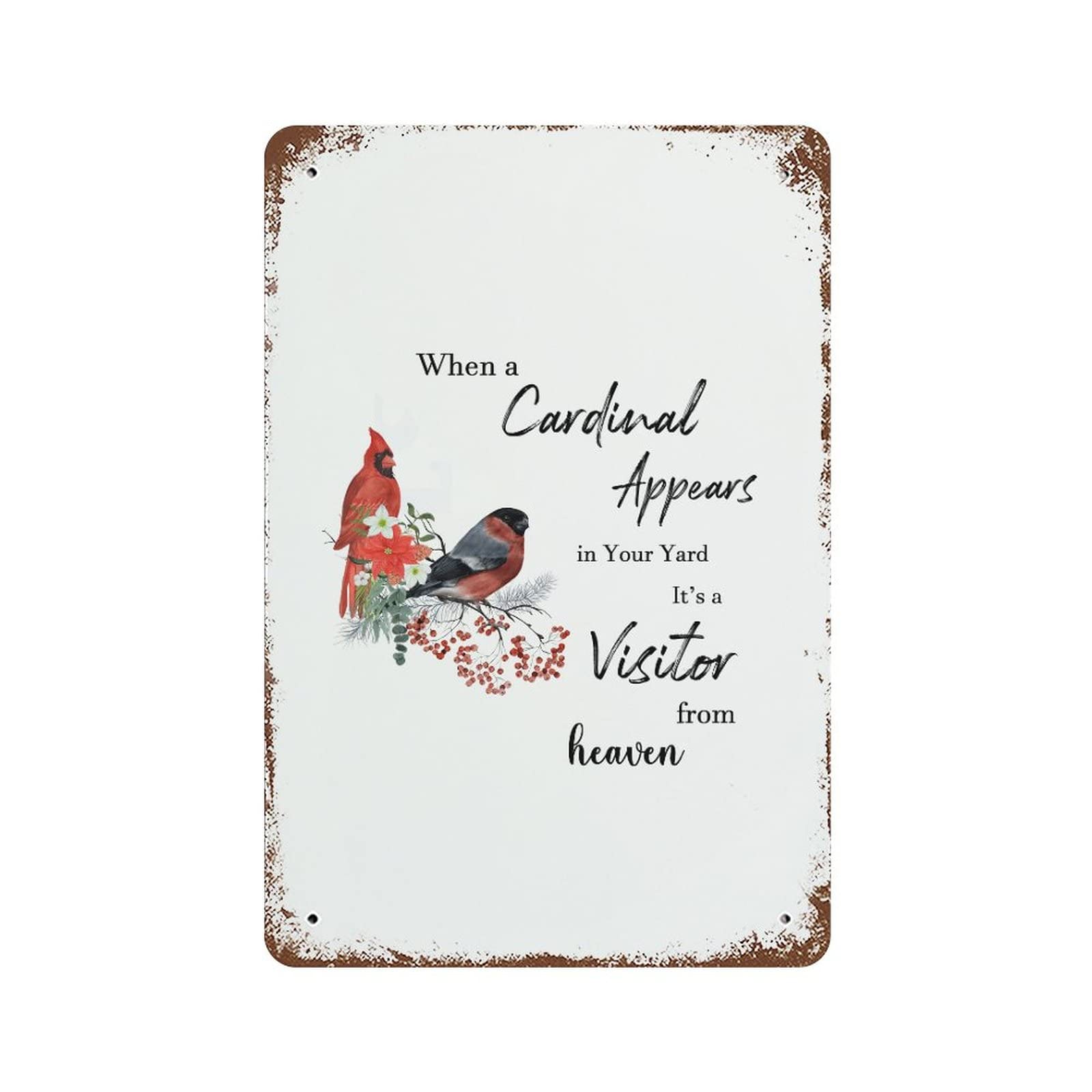 Panneau cardinal en métal un souvenir de Noël céleste pour votre maison