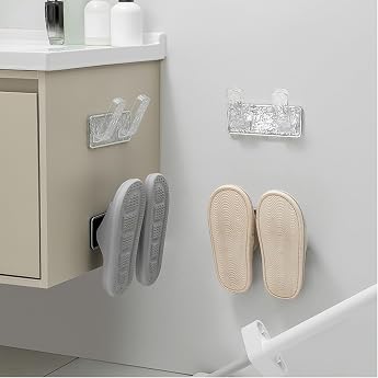 Drill-free wall shelf for shoes and kitchen - universal shoe organiser for bathroom toilet and household - practical storage also for pot lids
