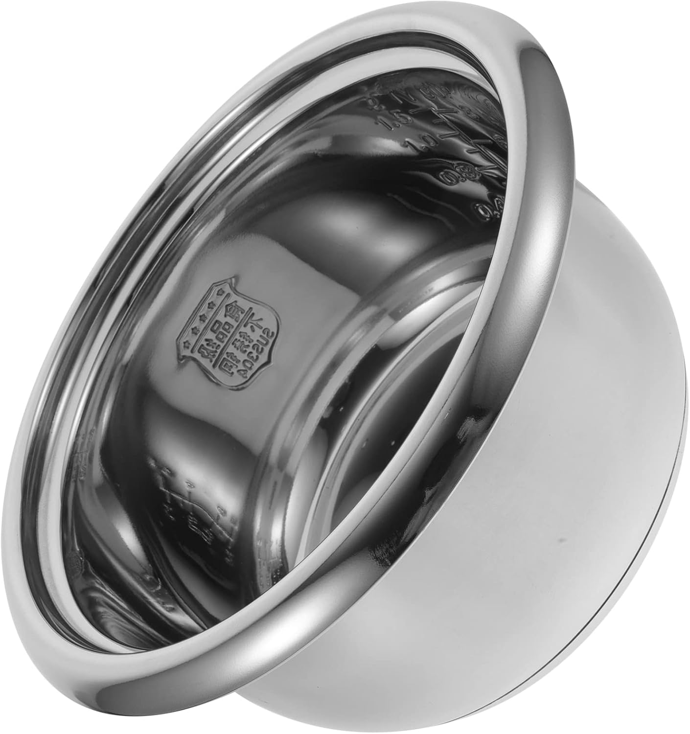 BESTonZON 3L 500W Silver Stainless Steel Rice Cooker Inner Pot Replacement Liner Non-Stick Rice Cooking Container Rice Maker Accessories