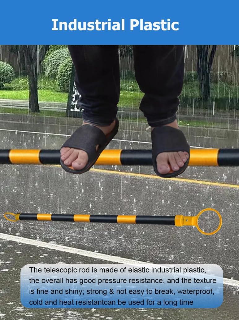 Juego de barreras Ajustables con Conos de tráfico, Cinta de Seguridad de precaución de 1,2 a 2 m y de 1,2 a 3 m para construcción, Cinta Reflectante de Advertencia para Zonas de Trabajo y ev