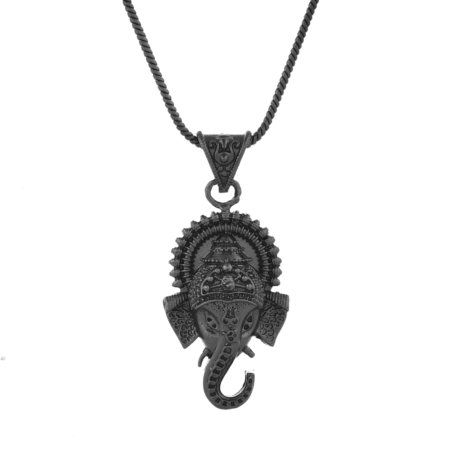 Eclipse Divine Ganesha Pendant Mens Pendant|Black Pendant For Men|Gift For Men|Classic|Trendy|Anniversary Gift For Husband|Birthday Gift| Everyday Wear-image-18