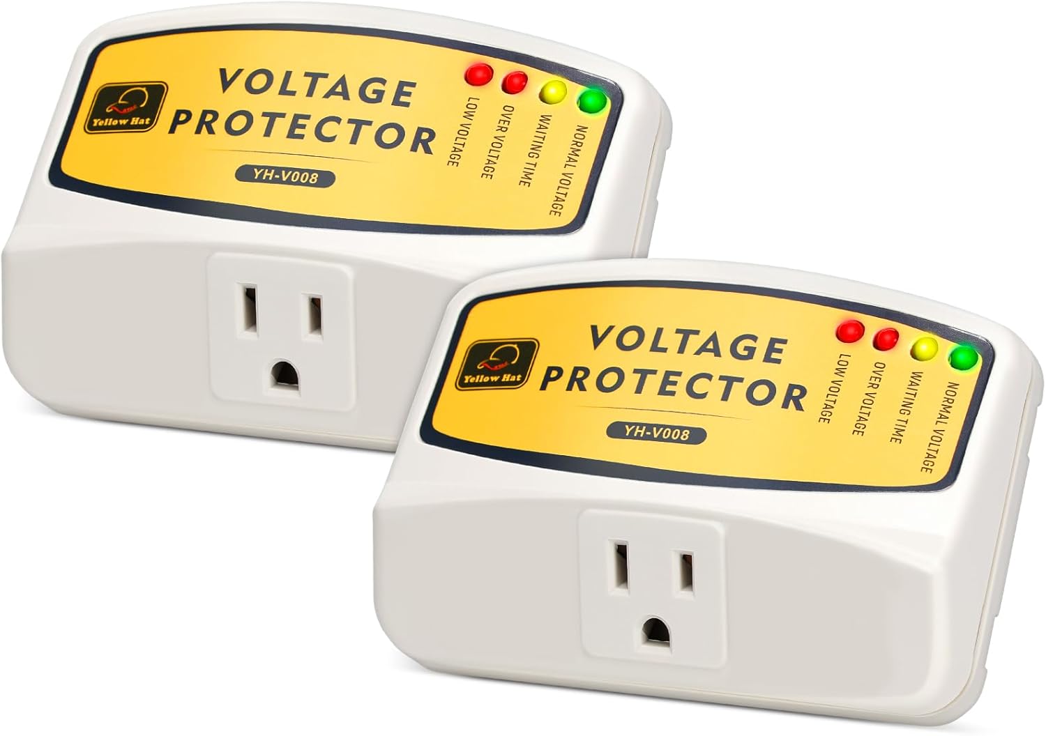 Voltage Protector 120V 12A 1440W, Single Outlet Surge Protector for Refrigerator, Water Heater and Home Appliance ect (2 Packs)