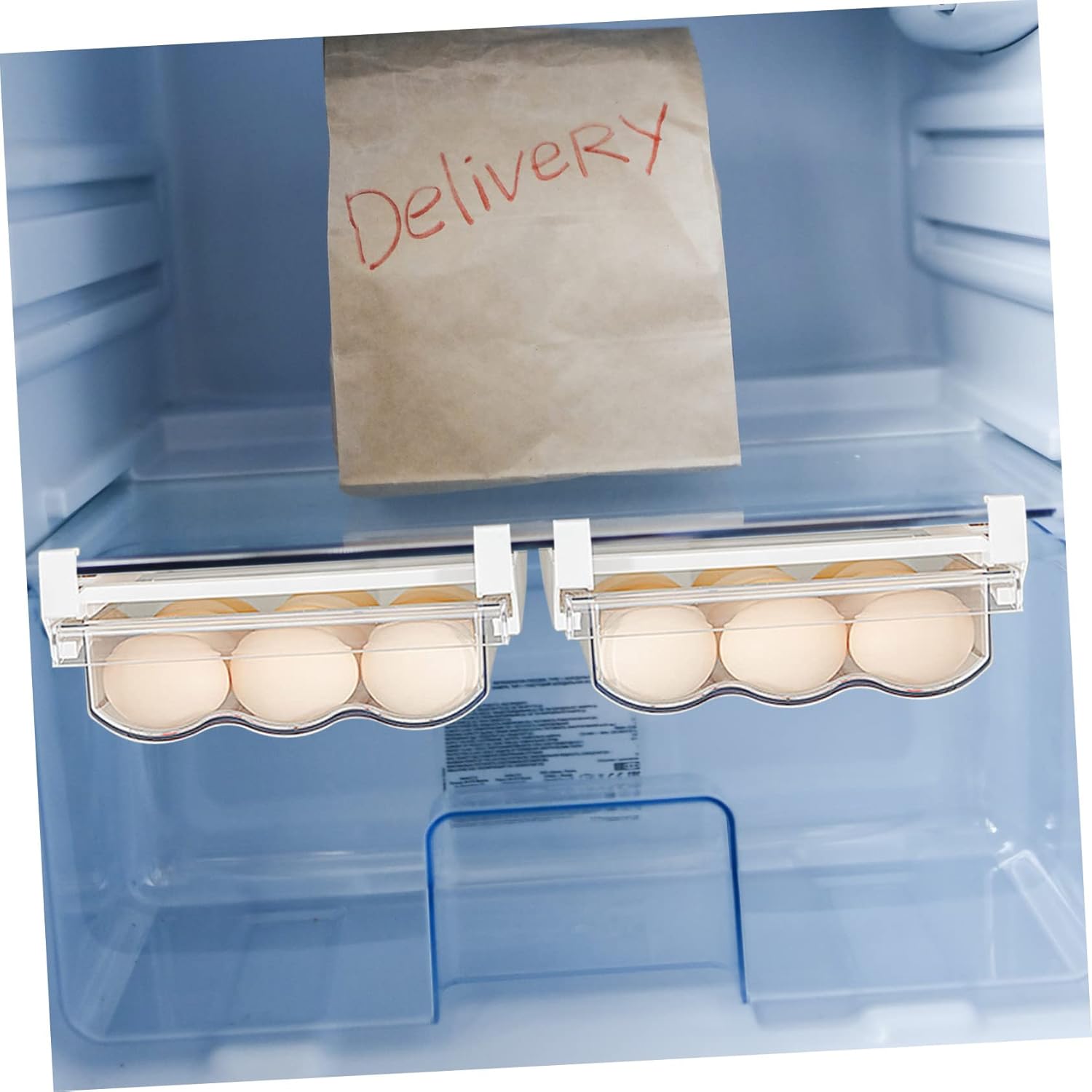 1pc Capacity Drawer Style Egg Holder Transparent Pet Egg Container for Refrigerator Space Saving Kitchen Storage