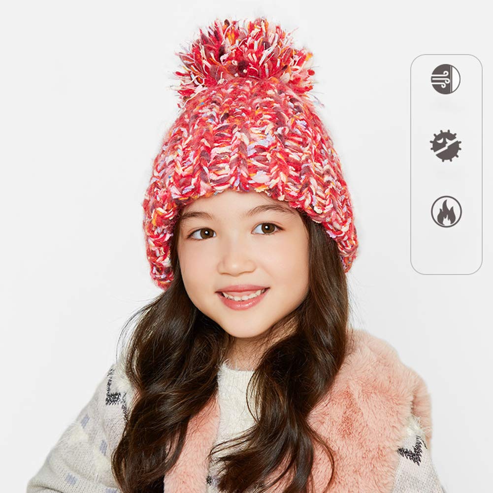 Gorro de Punto Invierno para Niño Niña Beanie Unisex Gorro de Invierno Suave y Cálido Slouchy Invierno Grueso para Bebe