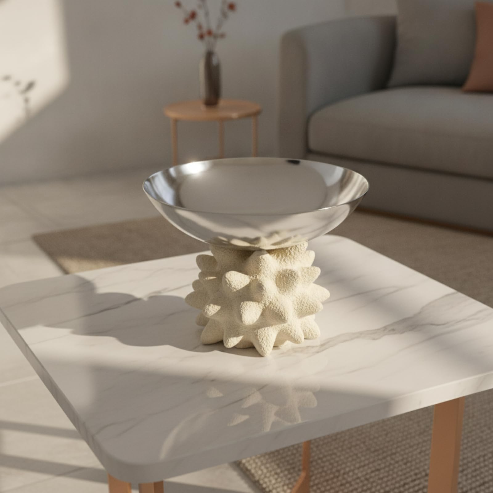 Snackschale mit Design aus Edel Und Kunstharz als Fruchtschale für Moderne Wohnkultur Und Esszimmertisch