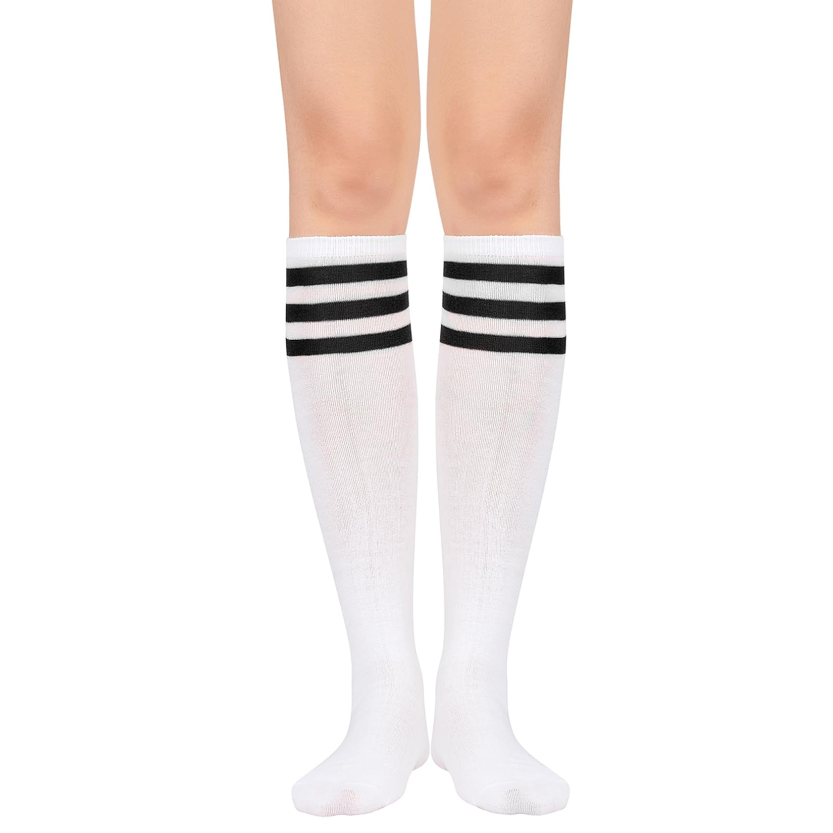 Komorebi Knee High Socks for Women Long High Stripes Socks