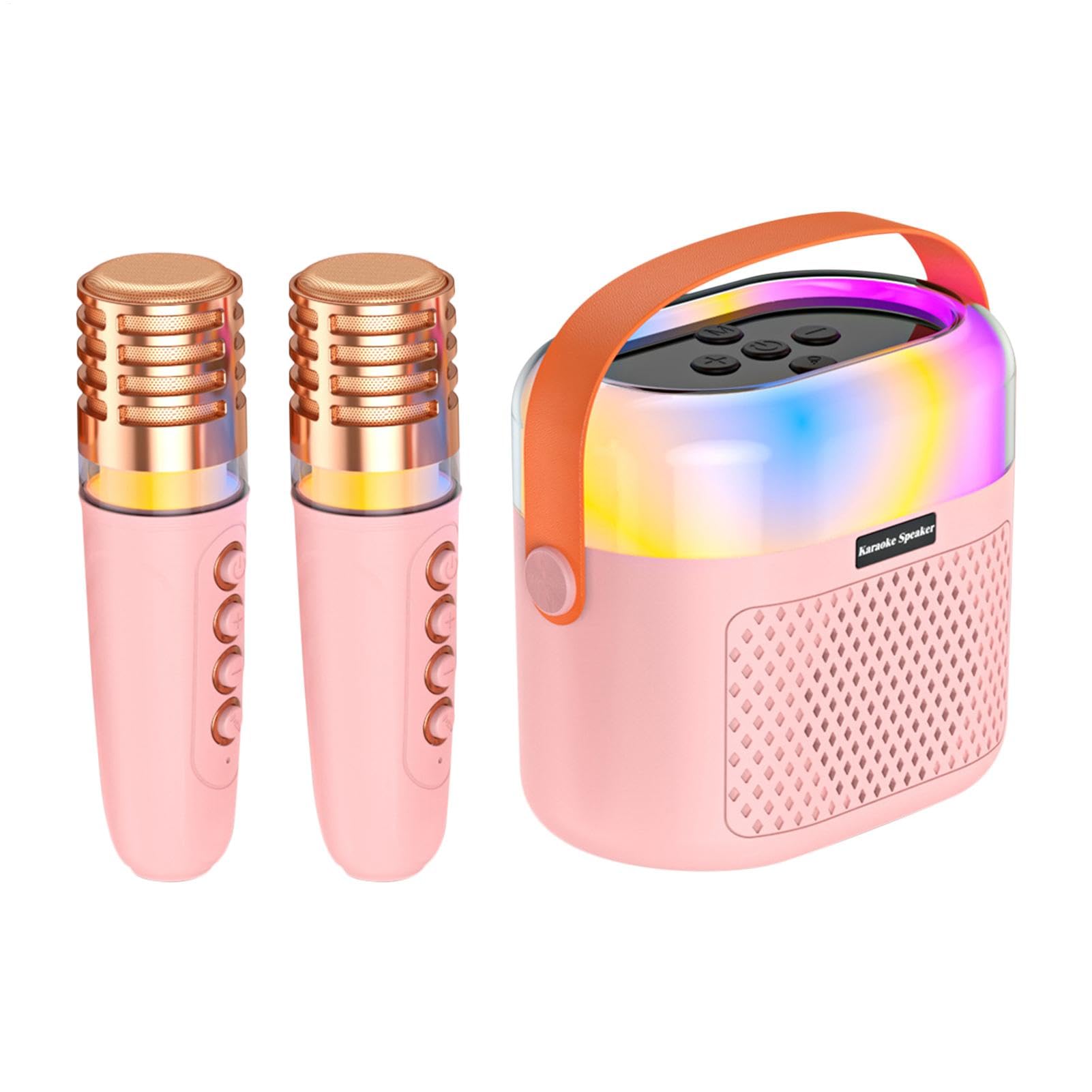 Przeno? maszyna do karaoke, karaoke dla dzieci - 1200mAh ?piewaj?ca maszyna do karaoke dla dzieci | 2 mikrofony bezprzewodowe, g?o?nik do karaoke, domowy system karaoke ?wi?teczne Halloween