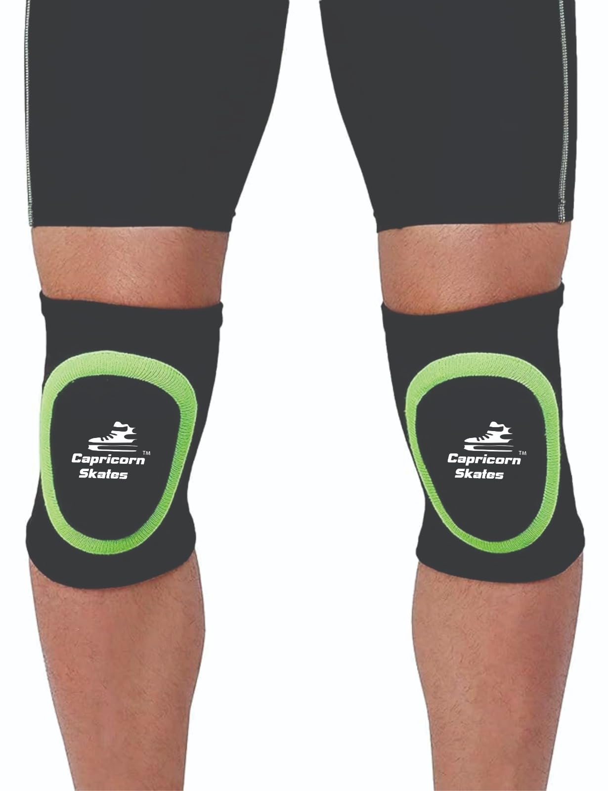 Capricorn Knee Guards for Skating, Nylon-Rubber Construction, Memory Foam Cushioning (XS)