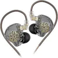 Fone de Ouvido KZ EDX Lite Intra-Auricular, Driver Dinâmico Super-Linear, Isolamento Acústico, Cabo Substituível – Qualidade de Som Premium e Potente AlverSun