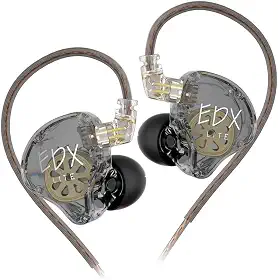 Fone de Ouvido KZ EDX Lite Intra-Auricular, Driver Dinâmico Super-Linear, Isolamento Acústico, Cabo Substituível – Qualidade de Som Premium e Potente AlverSun