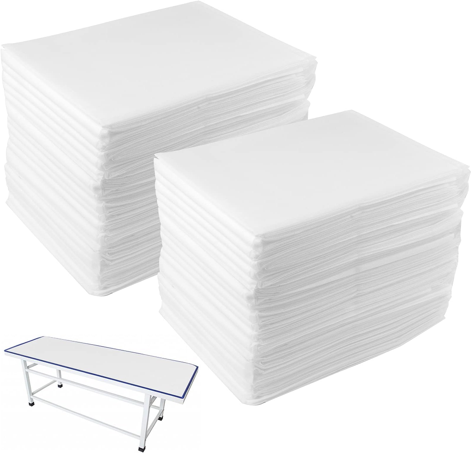 DEAYOU 40 PCS Disposable Spa Bed Sheets, Waterproof Massage Table Sheet Protector, Non Woven Fabric Bed Cover for Massage Therapy, Beauty Salon, Tattoo, Hotels, Esthetician, 31" x 67", Oil-Proof