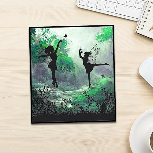 Miniatura 3 de Hying Sellos y troqueles de fondo de hadas de primavera para hacer tarjetas, troqueles de corte de hadas bailarinas de hierba y sellos transparentes