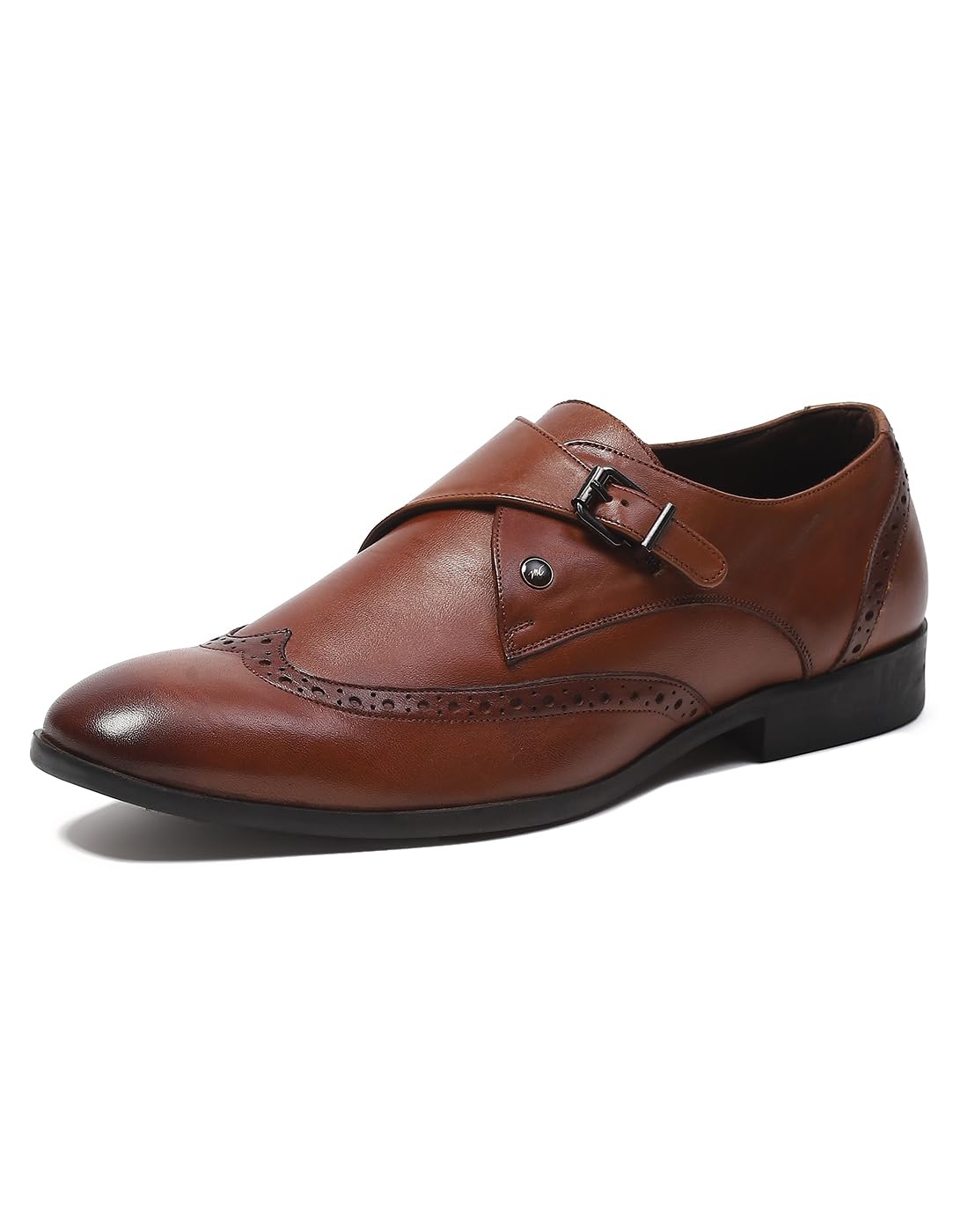 Monte Carlo Mens Tan Solid Genuine Leather Monk Shoes (201816FW-1-6) (B0CTR1TPFT) Amazon Price History, Amazon Price Tracker