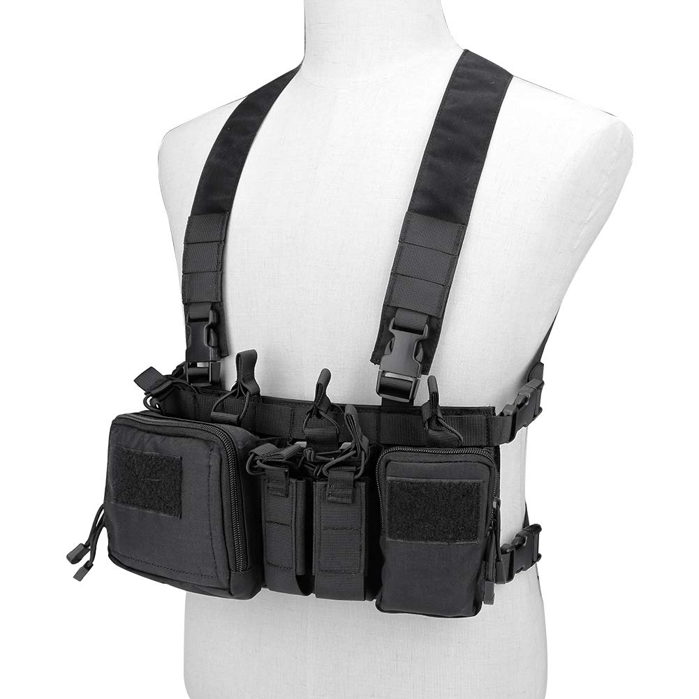 Gilet tactique à la poitrine Rig Assault 500D Molle Gilet tactique à poches multiples