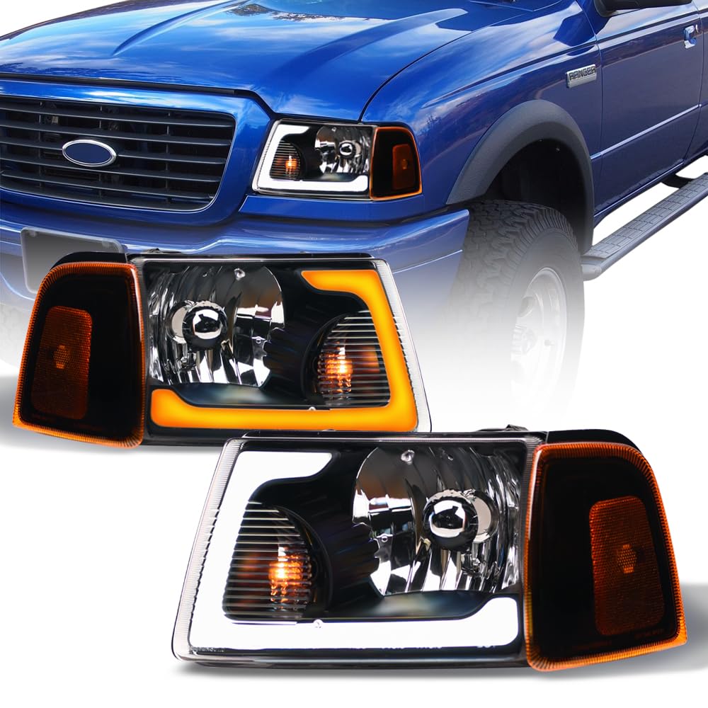 Lightning Style Headlights & Corner Parking Lights Kit Set For F150 Expedition E - Foto 2