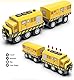 Zuoan Batteriebetriebener Lokomotivzug (magnetische Verbindung) - Leistungsstarke Lokomotive, motorisiertes Zugset, kompatibel mit Thomas, Brio, Chuggington - Zugspielzeug für Kleinkinder
