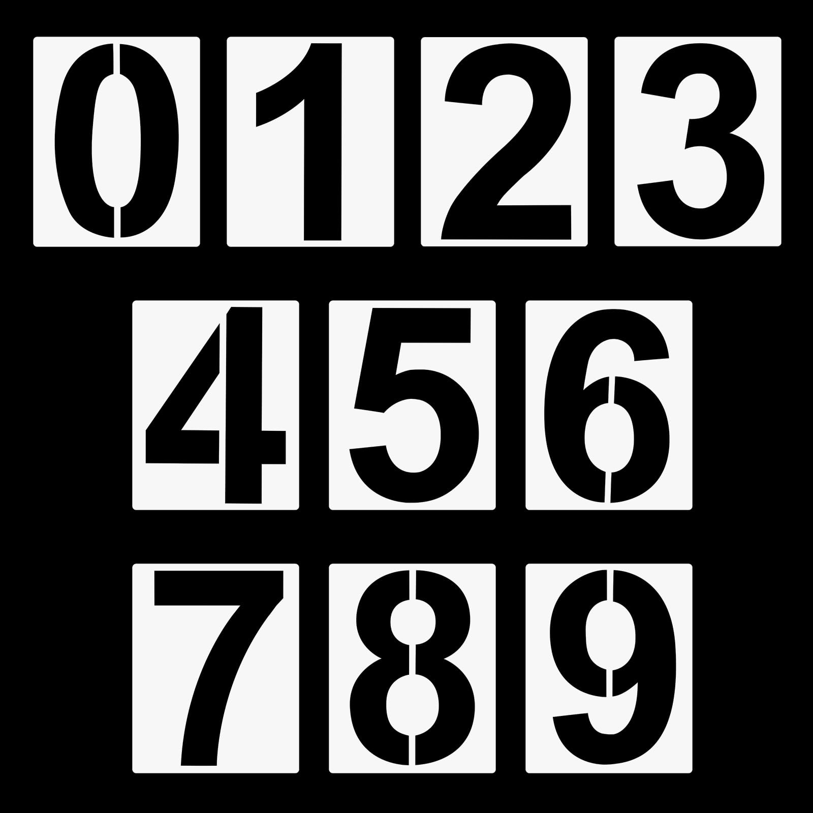 PATIKIL 7 Inch Large Number Stencils - 0-9 Address Stencils, Reusable Plastic Templates For Crafts, 10 Pcs - View #5