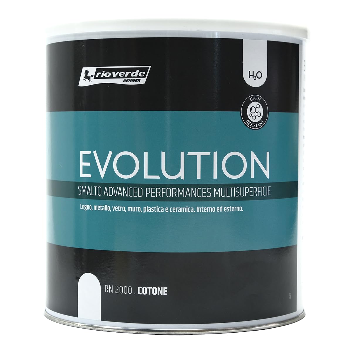 rio verde RENNER EVOLUTION 2,5 L – 00 COTONE - SMALTO MULTISUPERFICIE ALL’ACQUA