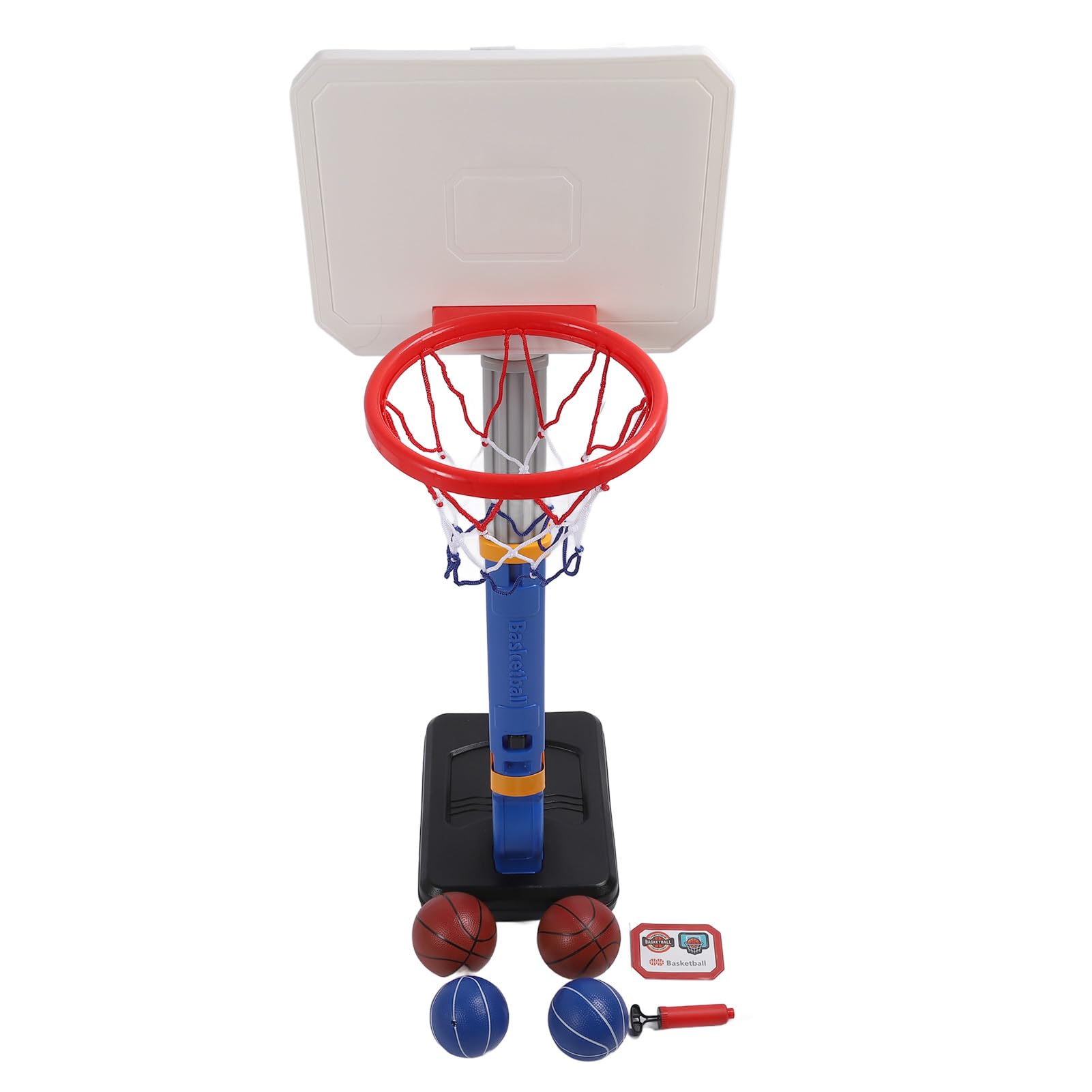 Asixxsix Pool-Basketballkorb-Set, 5 Höhenverstellbarer Tragbarer Basketballkorb für den Außenbereich, Wasserdichtes Spielzeug Am Pool mit Basketball-Zubehör für den -Innen-Außenbereich