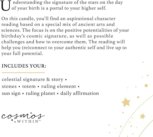 Miniatura 9 de Vela de astrología personalizada con fecha de nacimiento del 21 de enero con preguntas y respuestas en vivo  Lectura para tu cumpleaños  Velas de