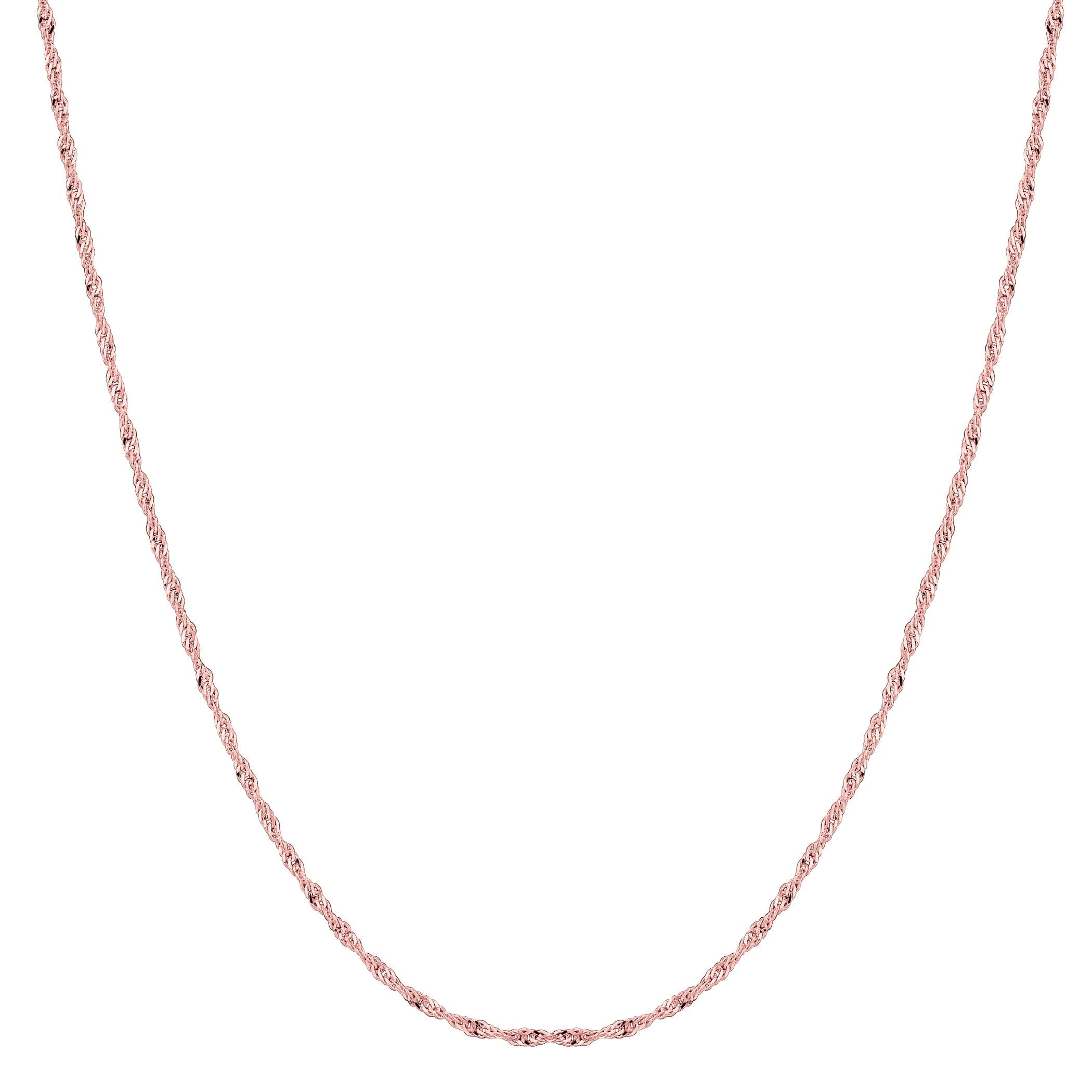 Jewelry Affairs 14K Rose Gold Singapore Chain