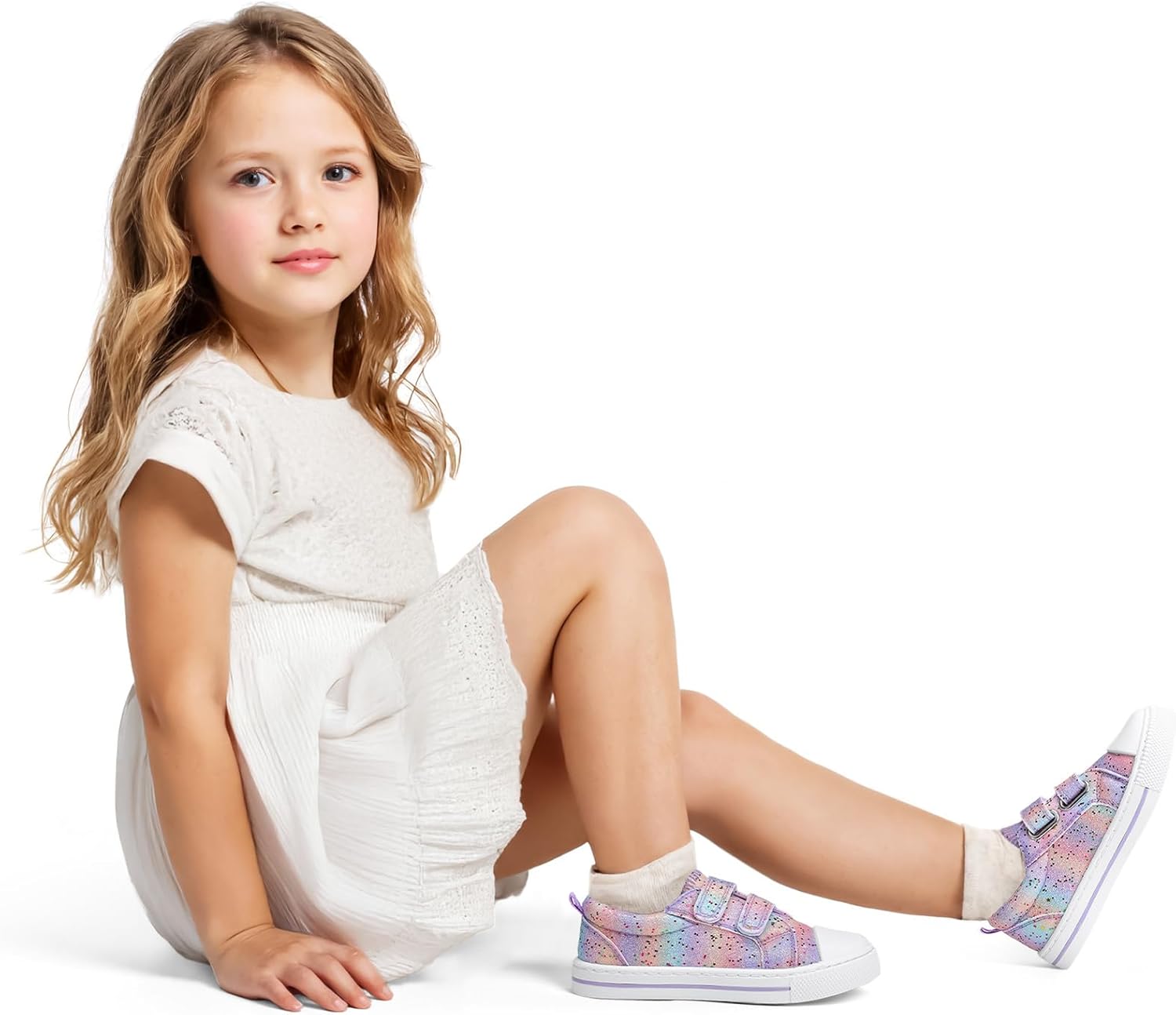 K KomForme Toddler Sneakers for Boys and Girls Dual Hook and Loops Sneakers Baby Canvas Shoes - Image 7