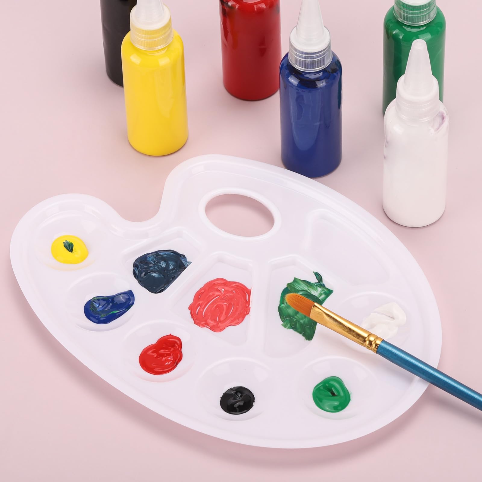 72 Stück Runde Farbpaletten Aus Kunststoff – Mit Mulden Für Aquarell & DIY