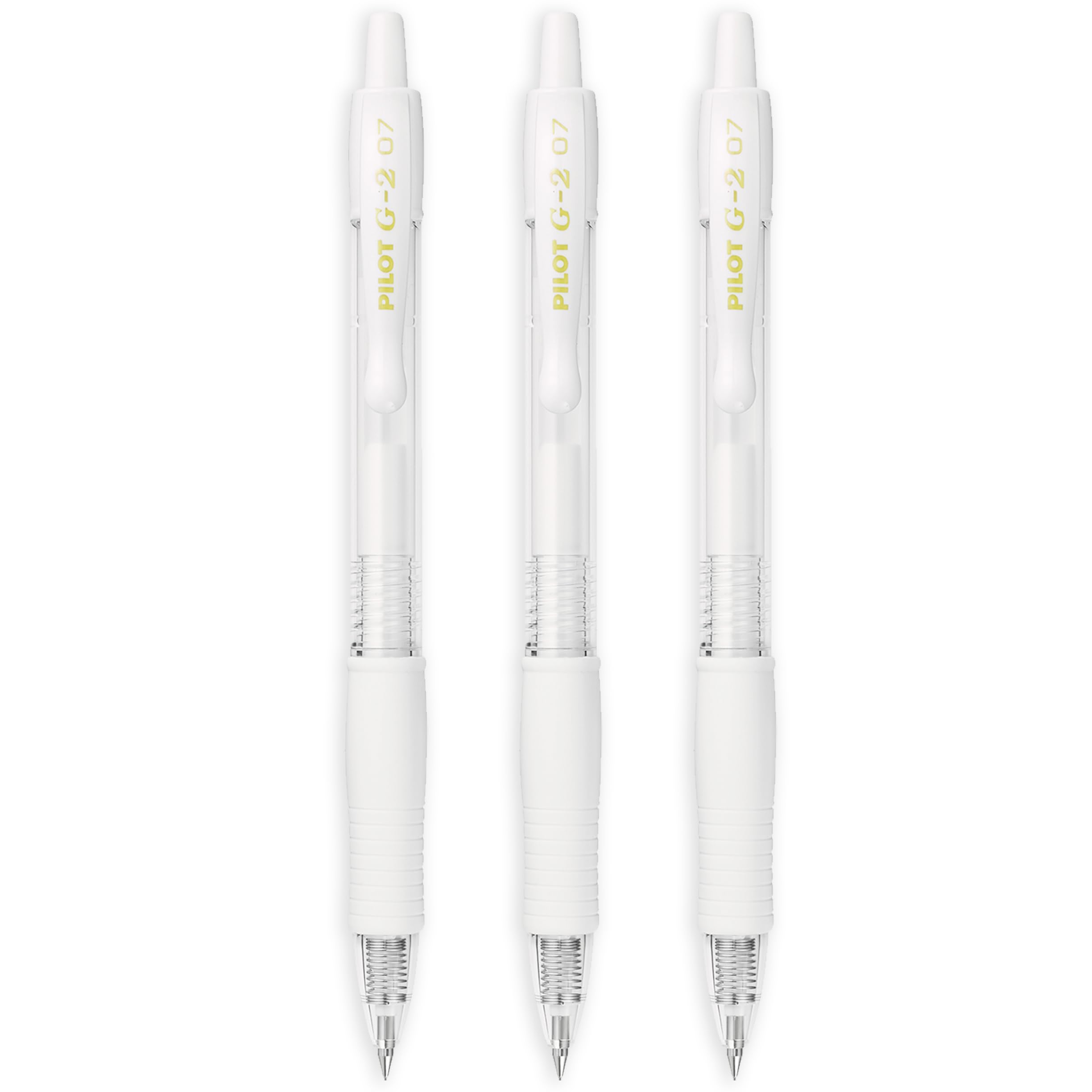 PILOT G-2 Retractable Gel Ink Rollerball Pens - 0.7mm Nib Tip - In Envelope Gift Packaging - Pack Set Of 6 - Pastel White