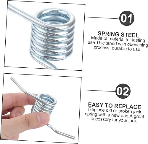 Miniatura 2 de DECHOUS 3 piezas de mango de metal extensión primavera accesorios plata gato accesorio 3 toneladas piso gato torsión mango de retorno primavera