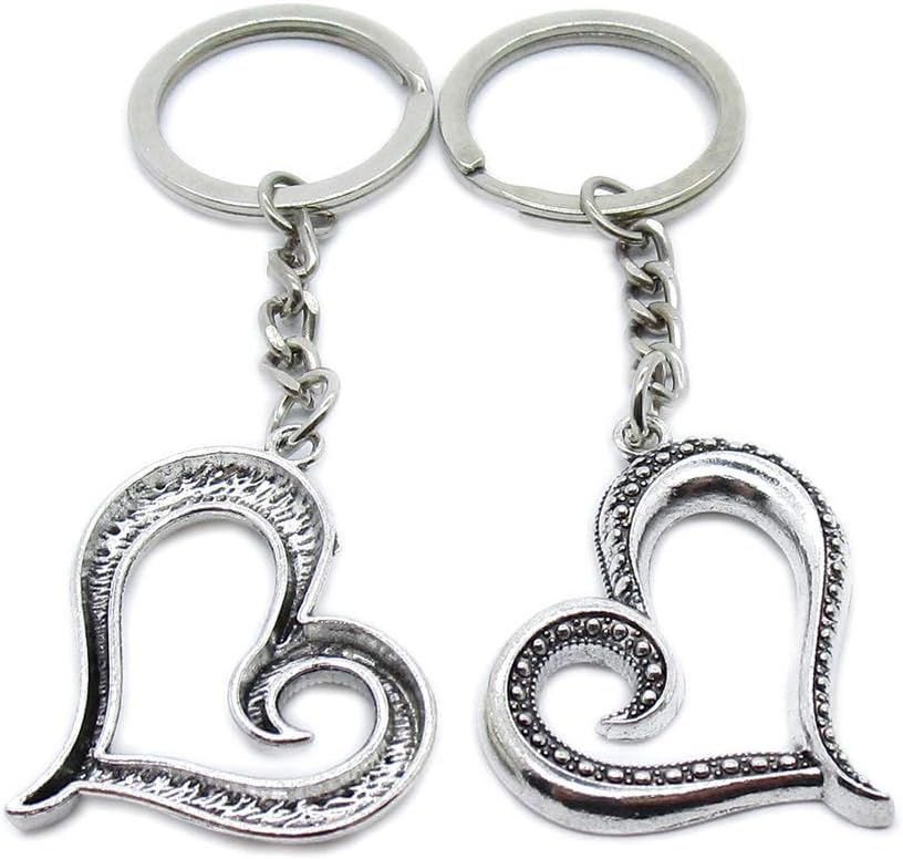 50 Pieces Keyring Keychain Wholesale Suppliers Jewelry Clasps ZM2N9I Love Heart
