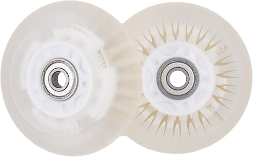Rollerex Paquete de 2 ruedas con luz LED Glowrider 92A con rodamientos, brillan en la oscuridad (para cualquier producto que utilice ruedas de