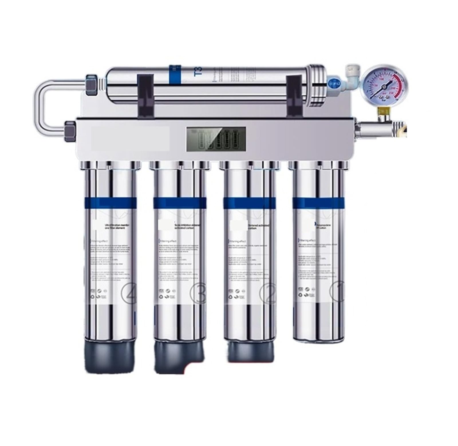 Sistema intelligente di purificazione dell'acqua a ultrafiltrazione a 5 stadi for uso domestico con filtro for l'acqua della cucina al carbone attivo anti-calcare Con forte efficienza di purificazione