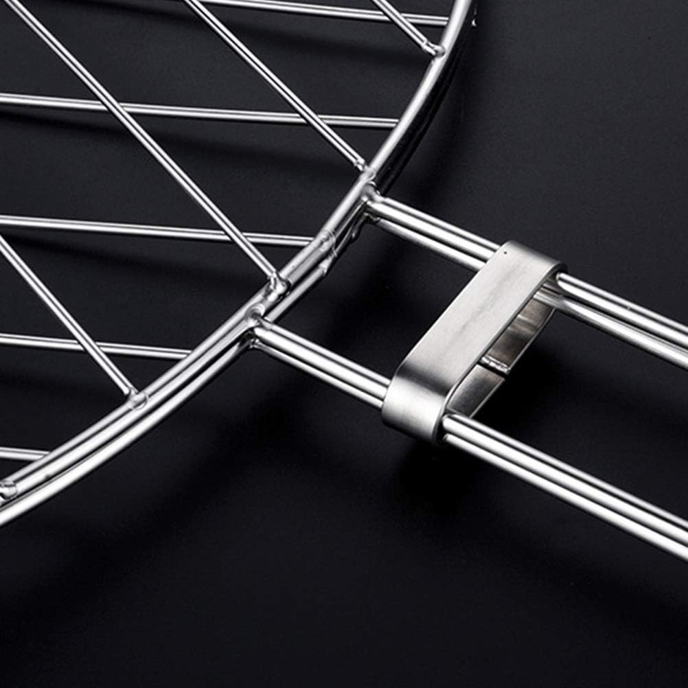 Grilling Basket,Grill Rack,Grill Grate,1PC Stainless Steel Barbecue BBQ Grill Basket Double Fish Grilling Basket for Outdoor Cooking (Size S)