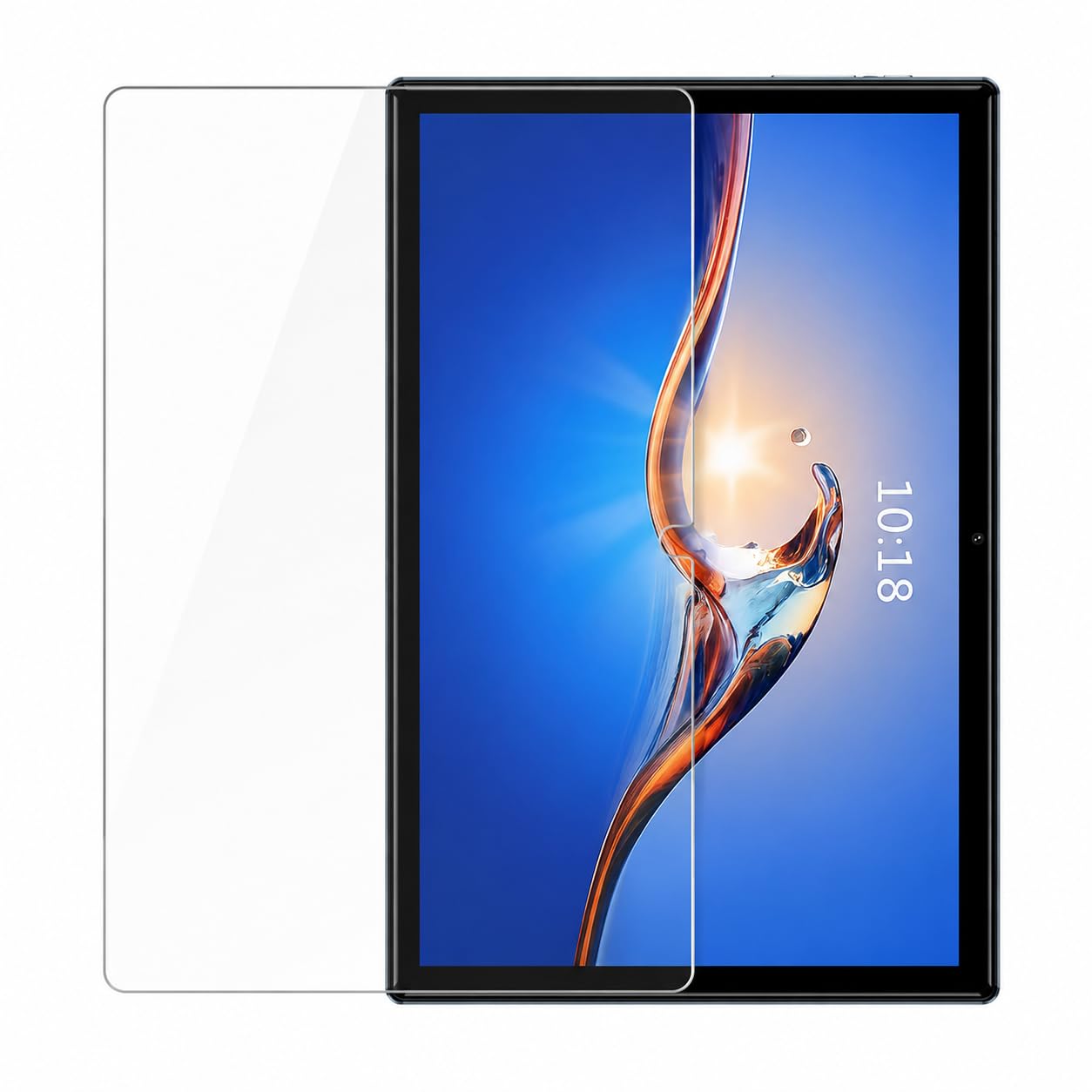 SimEnt® Screen Protector Compatible with Domo Tablet 10.1 Inch | Full Size, Unbreakable 9H Hardness, Transparent- Front-picture-29