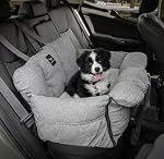 JACKO & CO - Premium Dog Car Seat v2 for Small Pets up to 25lbs - Machine Washable, Removable Covers, Water Resistant, Clip-On Leash, Front or Back Seat Use (Ultra Premium, Black Small 1-25lbs)