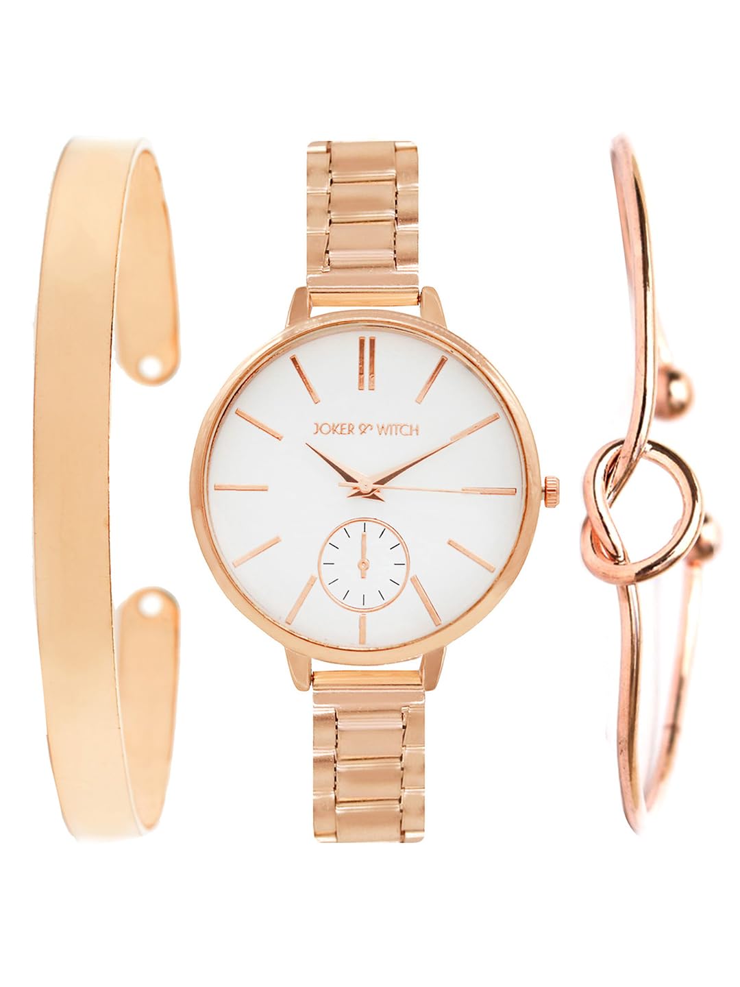 Joker & Witch Stainless Steel Women Monica Sleek Rosegold Bracelet Stack Analog Watch, White Dial, Rose Gold Band (B0C7L7CZXH) Amazon Price History, Amazon Price Tracker