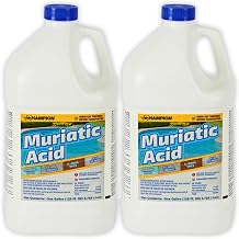 Champion Muriatic Acid for Swimming Pools & Spas - Lower's pH/pH Reducer for Pool Water Balancing - 2 Gallon
