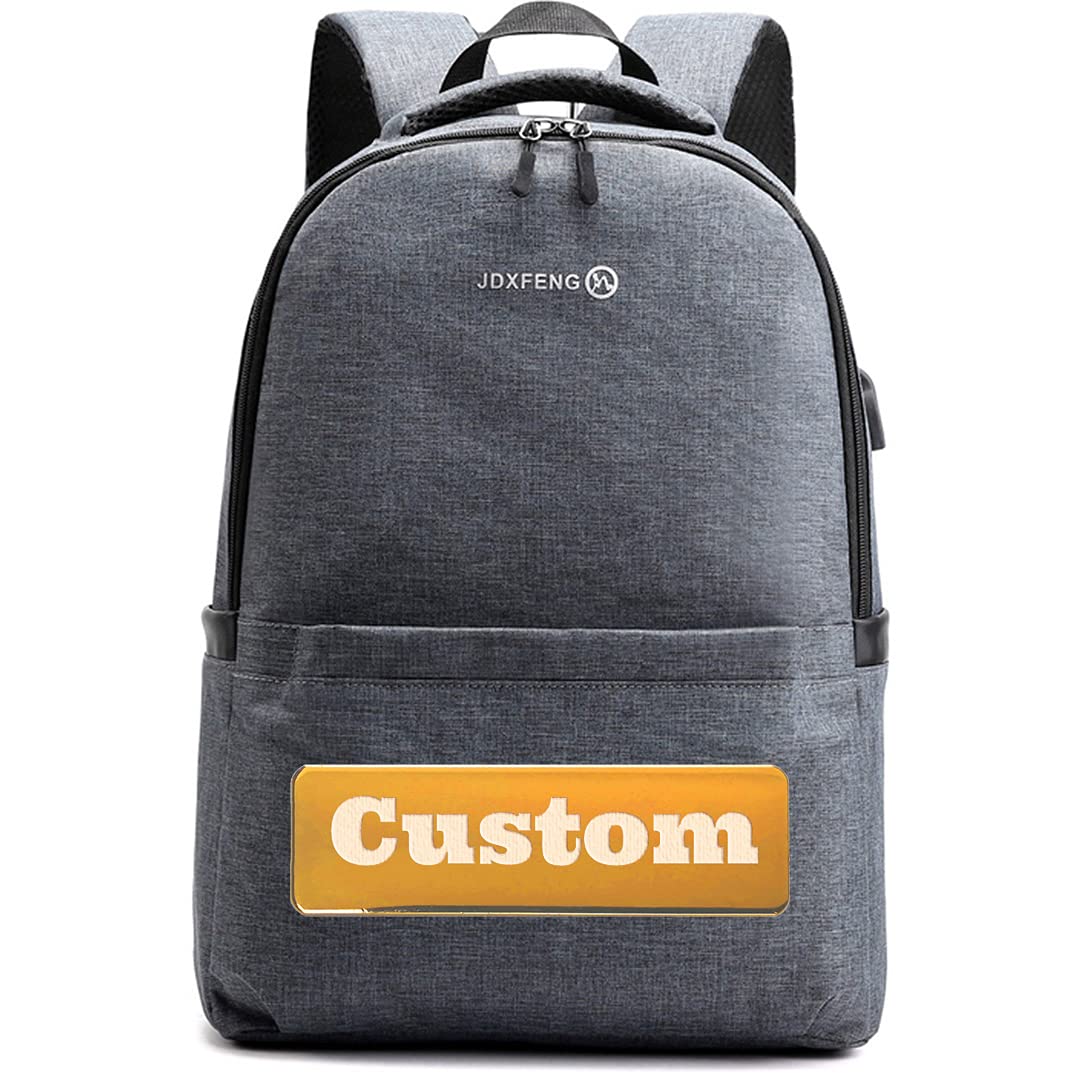 JINTD Custom Name Girls Computer Backpack 15.6 Inch Laptop Backpack Usb Men Pocket Organizer Notebook (Color : Huilan, Size : One size)