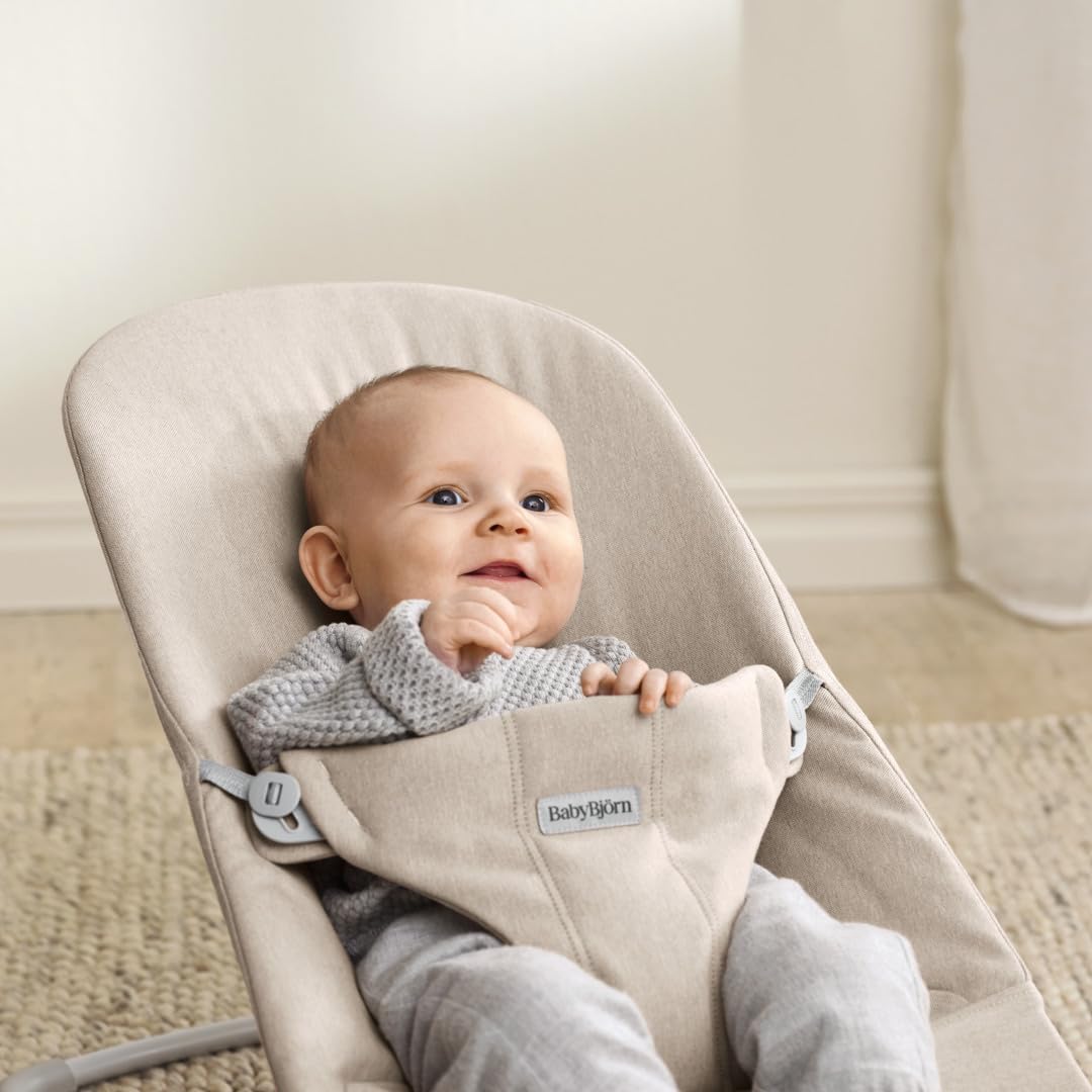 BabyBjörn Transat Bliss, Tissé chiné, Beige clair
