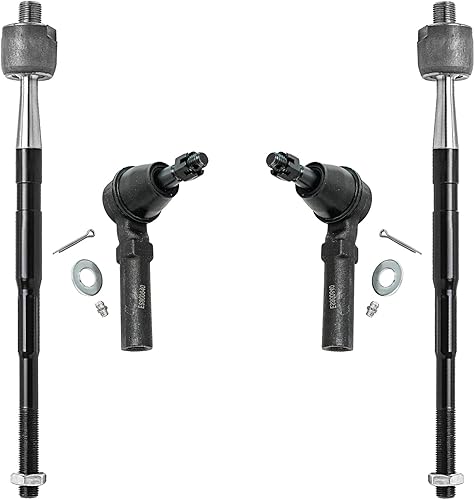 Miniatura 74 de Detroit Axle - 4 barras de acoplamiento delanteras para Hyundai Elantra Forte Koup Forte5, 4 extremos de barra de acoplamiento interiores y