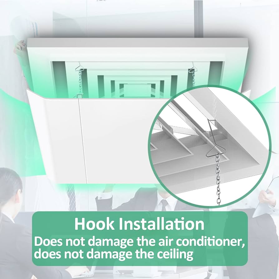 Amazon.co.jp: エアコン風よけ、天井通気口用エアディフレクター