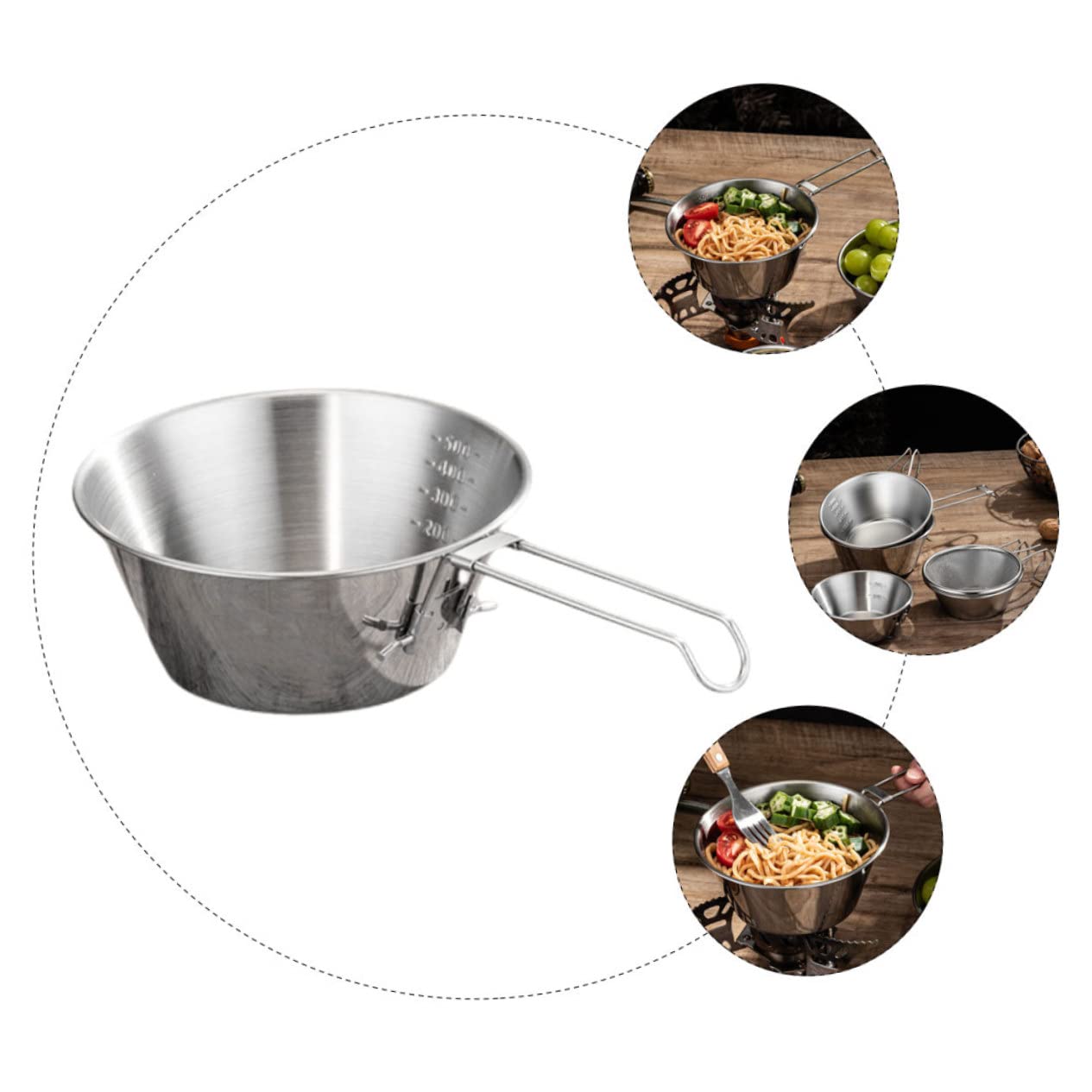 Toyvian Camping Geschirrset Faltbare Schalen mit Tragetasche für Picknick BBQ und Outdoor Aktivitäten Spülmaschinenfest und Handlich