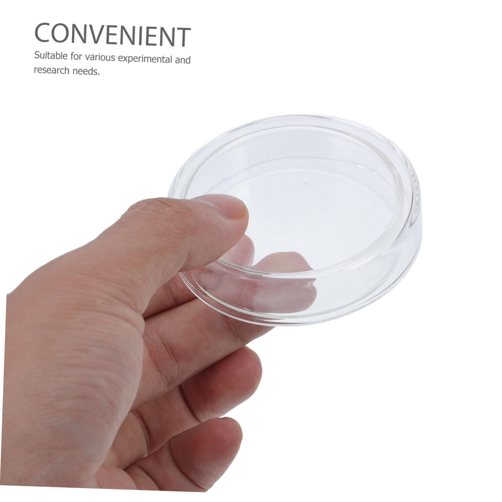 Sosoport 6 pezzi Piastre Petri da Laboratorio in Vetro Borosilicato con Coperchio Trasparente per Colture Cellulari e Tessuti Resistente ad Alte Temperature Riutilizzabili