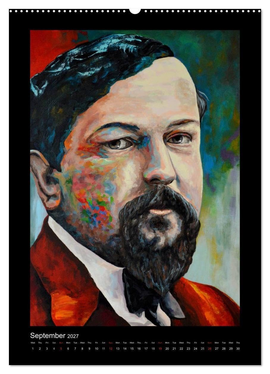 Pop Art Famous composers (High Quality Premium Wall Calendar 2027 DIN A2 portrait),CALVENDO 12 Month Wall Calendar: This calendar shows a selection of ... painted in cool colors (CALVENDO Art)